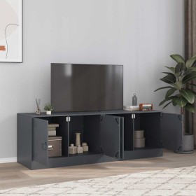 Muebles para TV 2 unidades acero gris antracita 67x39x44 cm Muebles para TV 2 unidades acero gris antracita 67x39x44 cm