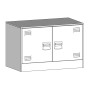 Muebles para TV 2 unidades acero gris antracita 67x39x44 cm