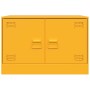 Mueble para TV de acero amarillo mostaza 67x39x44 cm