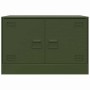 Muebles para TV 2 unidades acero verde oliva 67x39x44 cm