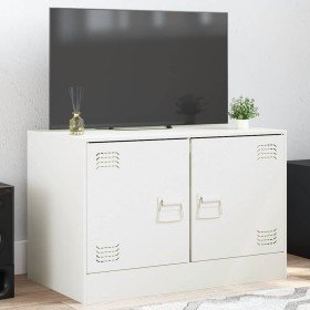 Mueble para TV de acero blanco 67x39x44 cm en Muebles TV | Comprar online en Foro24
