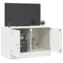 Mueble para TV de acero blanco 67x39x44 cm