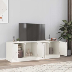 Muebles para TV 2 unidades acero blanco 67x39x44 cm Muebles para TV 2 unidades acero blanco 67x39x44 cm