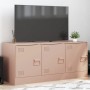 Mueble para TV de acero rosa 99x39x44 cm