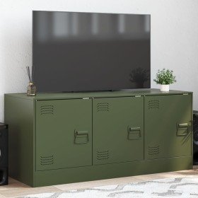 Mueble de TV de acero verde oliva 99x39x44 cm Mueble de TV de acero verde oliva 99x39x44 cm