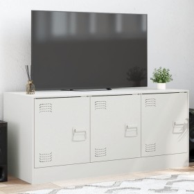 Mueble para TV de acero blanco 99x39x44 cm Mueble para TV de acero blanco 99x39x44 cm