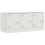 Mueble para TV de acero blanco 99x39x44 cm