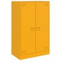 Aparador de acero amarillo mostaza 67x39x107 cm