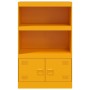 Aparador de acero amarillo mostaza 67x39x107 cm