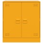 Aparador de acero amarillo mostaza 67x39x73 cm
