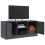 Mueble para TV de acero gris antracita 99x39x44 cm