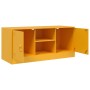 Mueble para TV de acero amarillo mostaza 99x39x44 cm