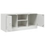 Mueble para TV de acero blanco 99x39x44 cm