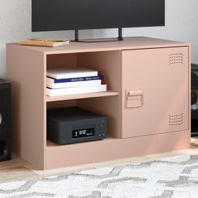 Mueble para TV de acero rosa 67x39x44 cm Mueble para TV de acero rosa 67x39x44 cm