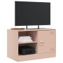 Mueble para TV de acero rosa 67x39x44 cm
