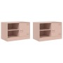 Muebles para TV 2 unidades acero rosa 67x39x44 cm en Muebles TV | Comprar online en Foro24