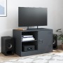 Mueble para TV de acero gris antracita 67x39x44 cm