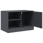 Mueble para TV de acero gris antracita 67x39x44 cm