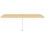 Toldo automático LED sensor de viento amarillo blanco 600x350cm