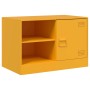 Mueble para TV de acero amarillo mostaza 67x39x44 cm