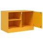 Muebles para TV 2 unidades acero amarillo mostaza 67x39x44 cm