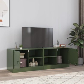 Muebles para TV 2 unidades acero verde oliva 67x39x44 cm Muebles para TV 2 unidades acero verde oliva 67x39x44 cm