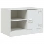 Mueble para TV de acero blanco 67x39x44 cm