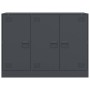 Aparador de acero antracita 99x39x73 cm