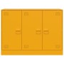 Aparador de acero amarillo mostaza 99x39x73 cm
