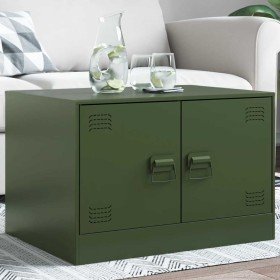 Mesa de centro acero verde oliva 67x50x44 cm en Mesas de centro | Comprar online en Foro24