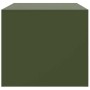 Mesa de centro acero verde oliva 67x50x44 cm