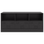 Mueble para TV de acero negro 99x39x44 cm