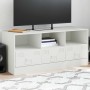 Mueble para TV de acero blanco 99x39x44 cm