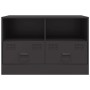 Mueble para TV de acero negro 67x39x44 cm