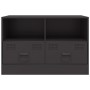 Muebles para TV 2 unidades acero negro 67x39x44 cm