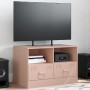 Mueble para TV de acero rosa 67x39x44 cm