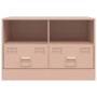 Mueble para TV de acero rosa 67x39x44 cm