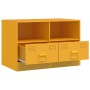Muebles para TV 2 unidades acero amarillo mostaza 67x39x44 cm