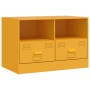 Muebles para TV 2 unidades acero amarillo mostaza 67x39x44 cm