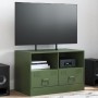 Mueble para TV de acero verde oliva 67x39x44 cm en Muebles TV | Comprar online en Foro24