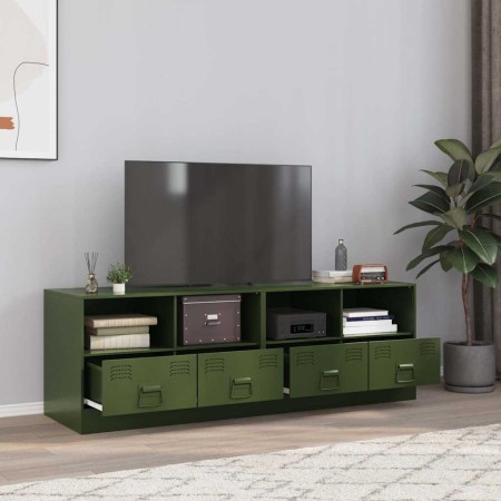 Muebles para TV 2 unidades acero verde oliva 67x39x44 cm en Muebles TV | Comprar online en Foro24