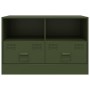 Muebles para TV 2 unidades acero verde oliva 67x39x44 cm en Muebles TV | Comprar online en Foro24