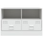 Muebles para TV 2 unidades acero blanco 67x39x44 cm