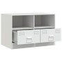 Muebles para TV 2 unidades acero blanco 67x39x44 cm