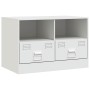 Muebles para TV 2 unidades acero blanco 67x39x44 cm