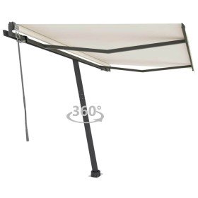 Toldo de pie automático crema 300x250 cm Toldo de pie automático crema 300x250 cm