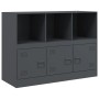 Aparador de acero antracita 99x39x73 cm