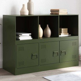 Aparador de acero verde oliva 99x39x73 cm en Aparadores | Comprar online en Foro24