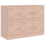 Aparador de acero rosa 99x39x73 cm