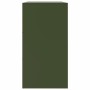 Aparador de acero verde oliva 99x39x73 cm